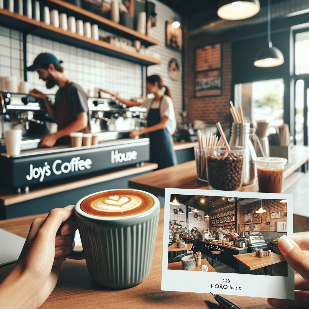 Warm barista crafting artisan coffee at Joys Coffee House Kirkburton